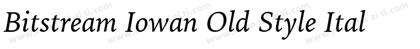 Bitstream Iowan Old Style Italic BT字体转换